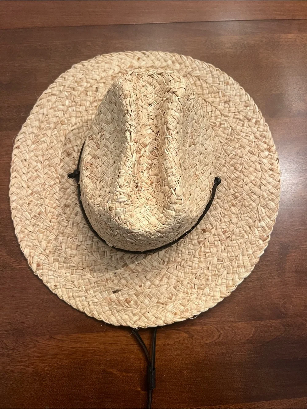 Biltmore for Madewell Natural Straw Wide-Brim Sun Hat with leather Chin Cord